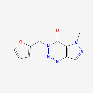 molecular formula C10H9N5O2 B4739122 3-(2-furylmethyl)-5-methyl-3,5-dihydro-4H-pyrazolo[4,3-d][1,2,3]triazin-4-one 