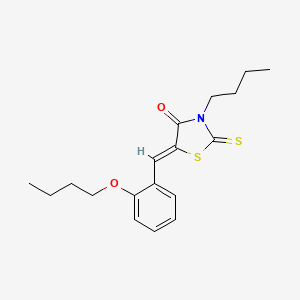 5-(2-butoxybenzylidene)-3-butyl-2-thioxo-1,3-thiazolidin-4-one