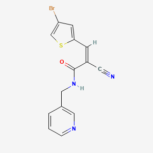 molecular formula C14H10BrN3OS B4739167 3-(4-bromo-2-thienyl)-2-cyano-N-(3-pyridinylmethyl)acrylamide 