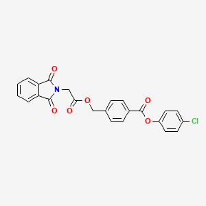 molecular formula C24H16ClNO6 B4739169 4-chlorophenyl 4-({[(1,3-dioxo-1,3-dihydro-2H-isoindol-2-yl)acetyl]oxy}methyl)benzoate 
