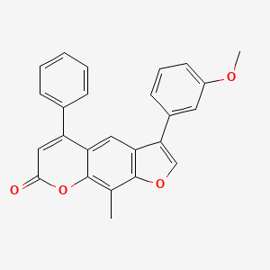 molecular formula C25H18O4 B4739181 3-(3-methoxyphenyl)-9-methyl-5-phenyl-7H-furo[3,2-g]chromen-7-one 
