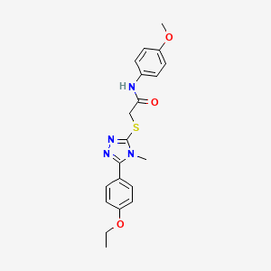 molecular formula C20H22N4O3S B4739205 2-{[5-(4-ethoxyphenyl)-4-methyl-4H-1,2,4-triazol-3-yl]thio}-N-(4-methoxyphenyl)acetamide 