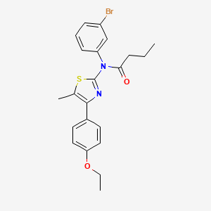 molecular formula C22H23BrN2O2S B4739221 N-(3-bromophenyl)-N-[4-(4-ethoxyphenyl)-5-methyl-1,3-thiazol-2-yl]butanamide 