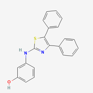 molecular formula C21H16N2OS B4739270 3-[(4,5-diphenyl-1,3-thiazol-2-yl)amino]phenol 