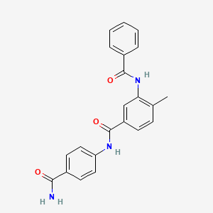 molecular formula C22H19N3O3 B4739274 N-[4-(aminocarbonyl)phenyl]-3-(benzoylamino)-4-methylbenzamide 