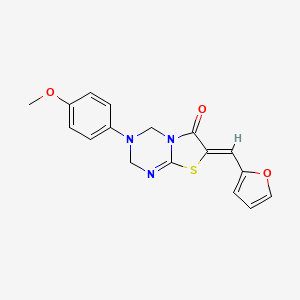 molecular formula C17H15N3O3S B4739287 7-(2-furylmethylene)-3-(4-methoxyphenyl)-3,4-dihydro-2H-[1,3]thiazolo[3,2-a][1,3,5]triazin-6(7H)-one 