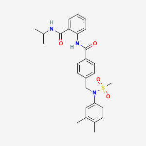 molecular formula C27H31N3O4S B4739298 2-[(4-{[(3,4-dimethylphenyl)(methylsulfonyl)amino]methyl}benzoyl)amino]-N-isopropylbenzamide 