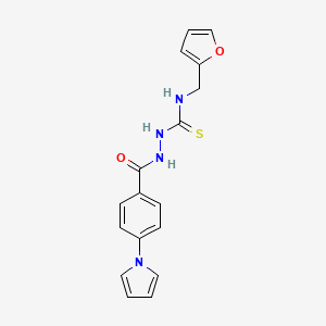 molecular formula C17H16N4O2S B4739318 N-(2-furylmethyl)-2-[4-(1H-pyrrol-1-yl)benzoyl]hydrazinecarbothioamide 