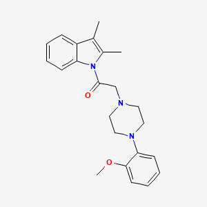 molecular formula C23H27N3O2 B4739320 1-{[4-(2-methoxyphenyl)-1-piperazinyl]acetyl}-2,3-dimethyl-1H-indole 