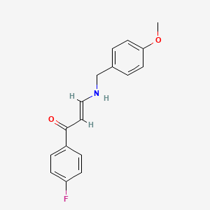 molecular formula C17H16FNO2 B4739355 1-(4-fluorophenyl)-3-[(4-methoxybenzyl)amino]-2-propen-1-one 