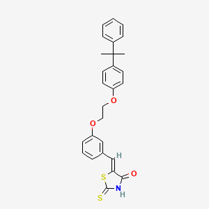 5-(3-{2-[4-(1-methyl-1-phenylethyl)phenoxy]ethoxy}benzylidene)-2-thioxo-1,3-thiazolidin-4-one