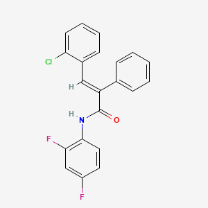 molecular formula C21H14ClF2NO B4739377 3-(2-chlorophenyl)-N-(2,4-difluorophenyl)-2-phenylacrylamide 