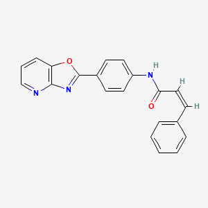 molecular formula C21H15N3O2 B4739390 N-(4-[1,3]oxazolo[4,5-b]pyridin-2-ylphenyl)-3-phenylacrylamide 
