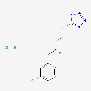 molecular formula C11H15Cl2N5S B4739404 N-(3-chlorobenzyl)-2-[(1-methyl-1H-tetrazol-5-yl)thio]ethanamine hydrochloride 