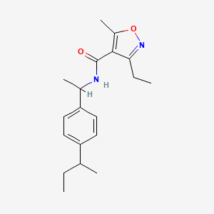 molecular formula C19H26N2O2 B4739454 N-[1-(4-sec-butylphenyl)ethyl]-3-ethyl-5-methyl-4-isoxazolecarboxamide 