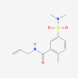 molecular formula C13H18N2O3S B4739465 N-allyl-5-[(dimethylamino)sulfonyl]-2-methylbenzamide 