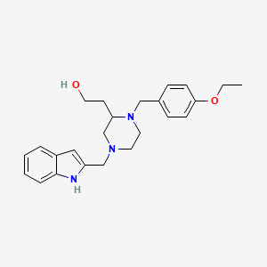 molecular formula C24H31N3O2 B4739509 2-[1-(4-ethoxybenzyl)-4-(1H-indol-2-ylmethyl)-2-piperazinyl]ethanol 