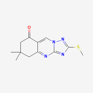 molecular formula C12H14N4OS B4739521 6,6-dimethyl-2-(methylthio)-6,7-dihydro[1,2,4]triazolo[5,1-b]quinazolin-8(5H)-one 
