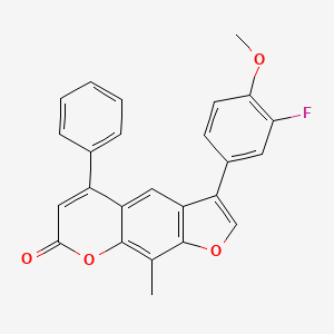 molecular formula C25H17FO4 B4739539 3-(3-fluoro-4-methoxyphenyl)-9-methyl-5-phenyl-7H-furo[3,2-g]chromen-7-one 