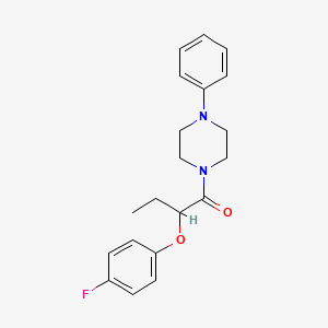 molecular formula C20H23FN2O2 B4739540 1-[2-(4-fluorophenoxy)butanoyl]-4-phenylpiperazine 