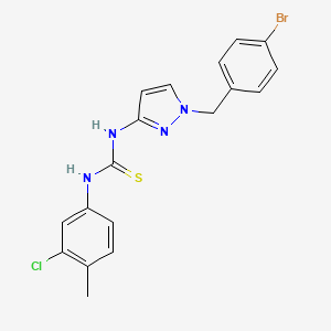 molecular formula C18H16BrClN4S B4739542 N-[1-(4-bromobenzyl)-1H-pyrazol-3-yl]-N'-(3-chloro-4-methylphenyl)thiourea 