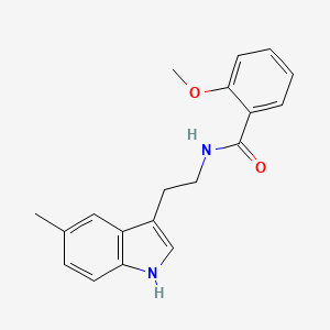 molecular formula C19H20N2O2 B4739565 2-methoxy-N-[2-(5-methyl-1H-indol-3-yl)ethyl]benzamide 