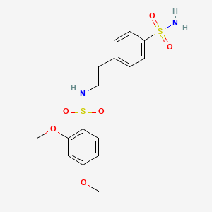 molecular formula C16H20N2O6S2 B4739571 N-{2-[4-(aminosulfonyl)phenyl]ethyl}-2,4-dimethoxybenzenesulfonamide 