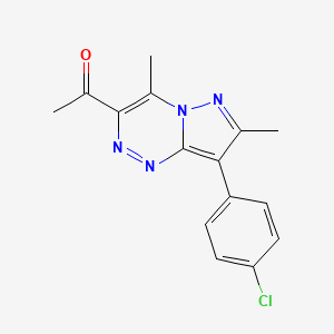 molecular formula C15H13ClN4O B4739580 1-[8-(4-chlorophenyl)-4,7-dimethylpyrazolo[5,1-c][1,2,4]triazin-3-yl]ethanone 