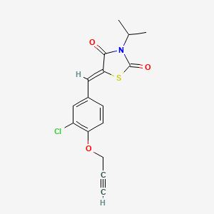5-[3-chloro-4-(2-propyn-1-yloxy)benzylidene]-3-isopropyl-1,3-thiazolidine-2,4-dione