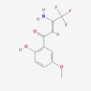 molecular formula C11H10F3NO3 B4739605 3-amino-4,4,4-trifluoro-1-(2-hydroxy-5-methoxyphenyl)-2-buten-1-one 