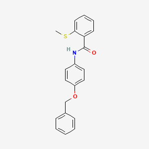 molecular formula C21H19NO2S B4739624 N-[4-(benzyloxy)phenyl]-2-(methylthio)benzamide 