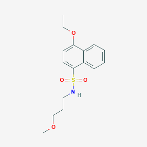 molecular formula C16H21NO4S B4739721 4-ethoxy-N-(3-methoxypropyl)-1-naphthalenesulfonamide 