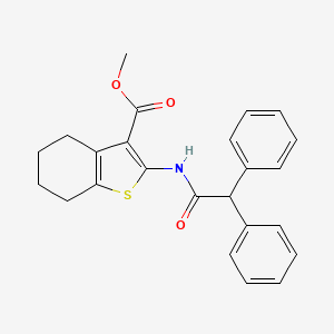 molecular formula C24H23NO3S B4739722 methyl 2-[(diphenylacetyl)amino]-4,5,6,7-tetrahydro-1-benzothiophene-3-carboxylate 
