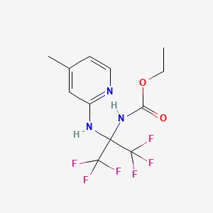 molecular formula C12H13F6N3O2 B4739775 ethyl [2,2,2-trifluoro-1-[(4-methyl-2-pyridinyl)amino]-1-(trifluoromethyl)ethyl]carbamate 