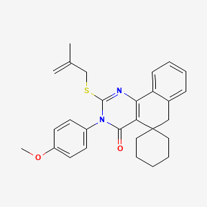 molecular formula C28H30N2O2S B4739787 3-(4-methoxyphenyl)-2-[(2-methyl-2-propen-1-yl)thio]-3H-spiro[benzo[h]quinazoline-5,1'-cyclohexan]-4(6H)-one 