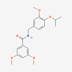 molecular formula C20H25NO5 B4739792 N-(4-isopropoxy-3-methoxybenzyl)-3,5-dimethoxybenzamide 
