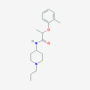 molecular formula C18H28N2O2 B4739841 2-(2-methylphenoxy)-N-(1-propyl-4-piperidinyl)propanamide 