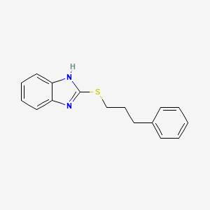 molecular formula C16H16N2S B4739850 2-[(3-苯丙基)硫代]-1H-苯并咪唑 