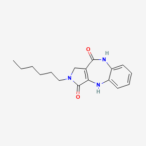 2-hexyl-1,2,4,9-tetrahydropyrrolo[3,4-b][1,5]benzodiazepine-3,10-dione