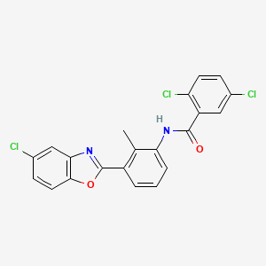 molecular formula C21H13Cl3N2O2 B4739863 2,5-dichloro-N-[3-(5-chloro-1,3-benzoxazol-2-yl)-2-methylphenyl]benzamide 