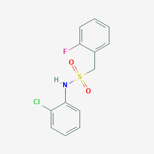 molecular formula C13H11ClFNO2S B4739869 N-(2-chlorophenyl)-1-(2-fluorophenyl)methanesulfonamide 