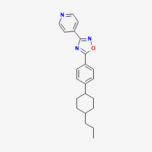 molecular formula C22H25N3O B4739884 4-{5-[4-(4-propylcyclohexyl)phenyl]-1,2,4-oxadiazol-3-yl}pyridine 
