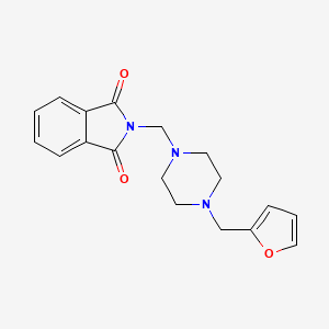 molecular formula C18H19N3O3 B4739892 2-{[4-(2-furylmethyl)-1-piperazinyl]methyl}-1H-isoindole-1,3(2H)-dione 
