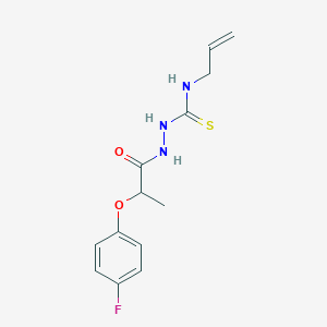 molecular formula C13H16FN3O2S B4739911 N-allyl-2-[2-(4-fluorophenoxy)propanoyl]hydrazinecarbothioamide 