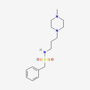 molecular formula C15H25N3O2S B4739914 N-[3-(4-methyl-1-piperazinyl)propyl]-1-phenylmethanesulfonamide 
