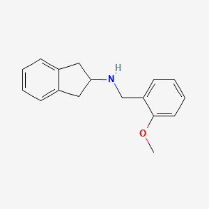 molecular formula C17H19NO B4739928 2,3-dihydro-1H-inden-2-yl(2-methoxybenzyl)amine 