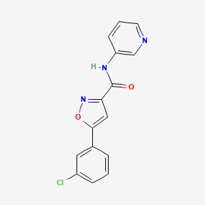 molecular formula C15H10ClN3O2 B4739933 5-(3-chlorophenyl)-N-3-pyridinyl-3-isoxazolecarboxamide 