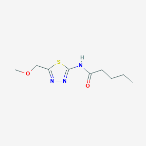 molecular formula C9H15N3O2S B4739966 N-[5-(methoxymethyl)-1,3,4-thiadiazol-2-yl]pentanamide 