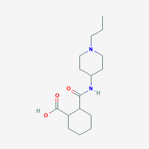 molecular formula C16H28N2O3 B4739974 2-{[(1-propyl-4-piperidinyl)amino]carbonyl}cyclohexanecarboxylic acid 