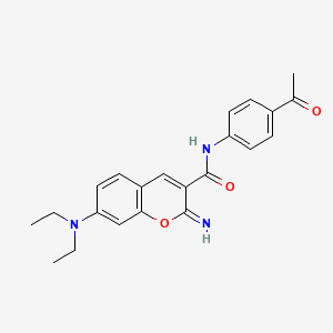 N-(4-acetylphenyl)-7-(diethylamino)-2-imino-2H-chromene-3-carboxamide